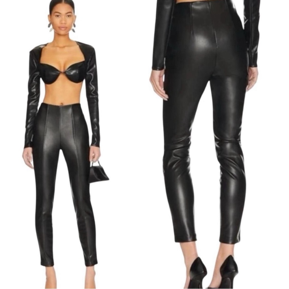 Zara Black Skinny Faux Leather Pants